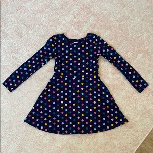Girls long sleeved polka dot dress